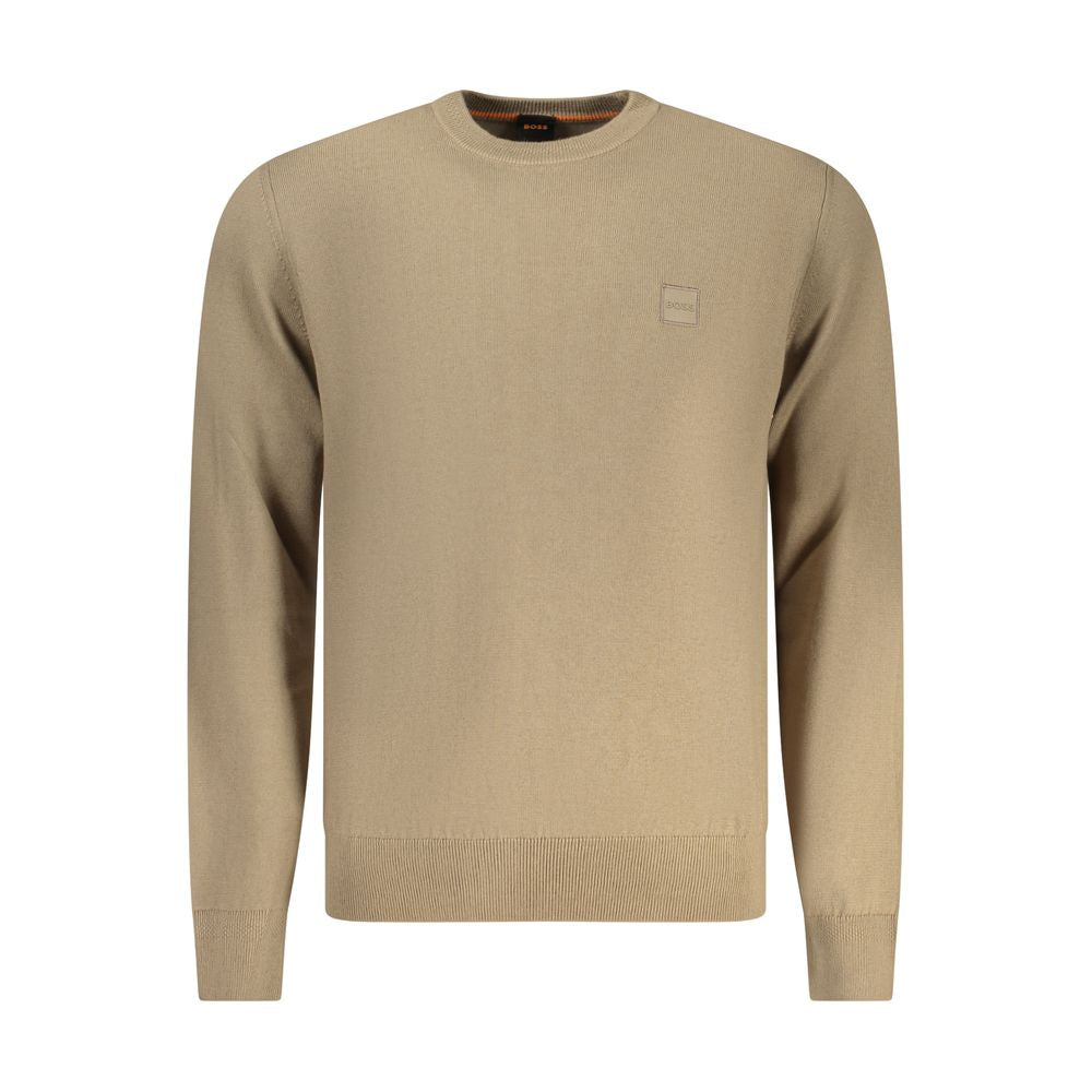 Maglione Uomo Hugo Boss in Cotone Marrone