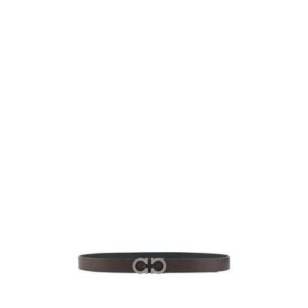 Ceinture Ferragamo en cuir de veau noir Bos Taurus, taille standard