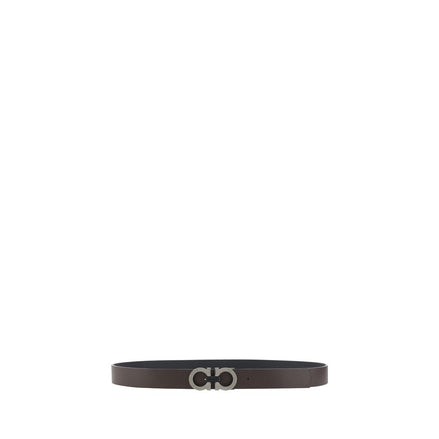 Ceinture Ferragamo en cuir de veau noir Bos Taurus, taille standard
