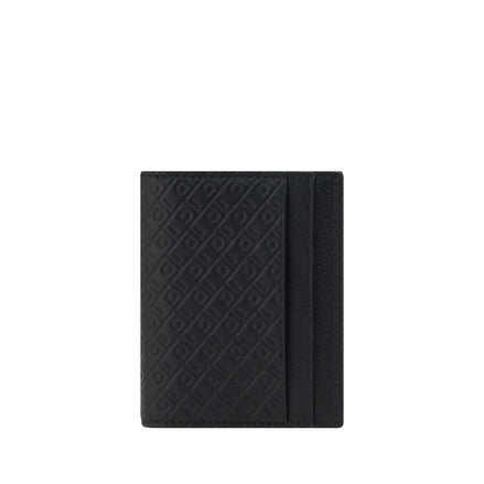 Portefeuille Ferragamo en cuir de veau noir Bos Taurus