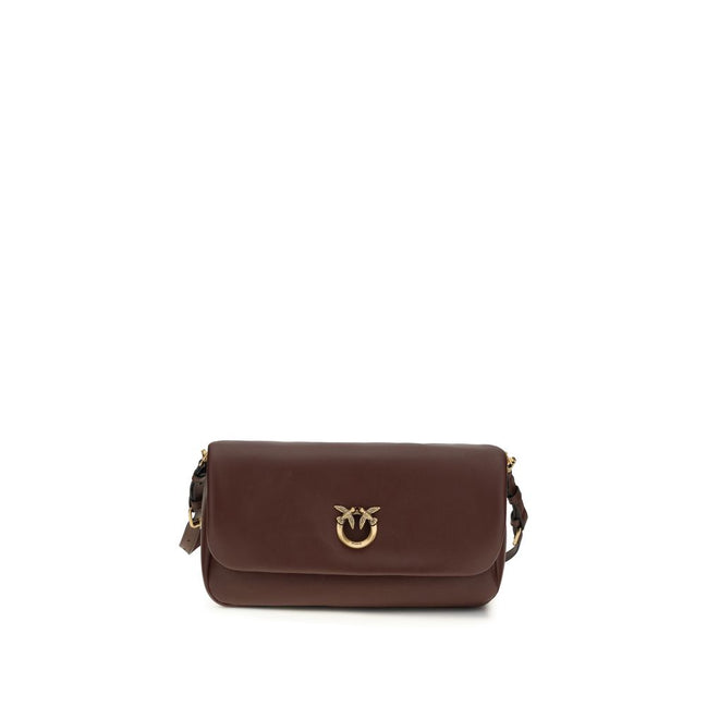PINKO Brown Baguette Soft Shoulder Bag