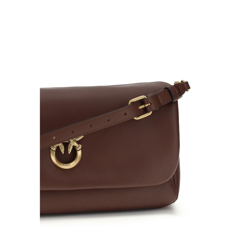 PINKO Brown Baguette Soft Shoulder Bag