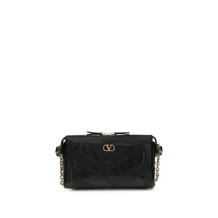 Borsa a tracolla Valentino Garavani in pelle di agnello nera Ovis Aries Aries
