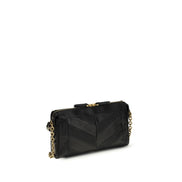 Borsa a tracolla Valentino Garavani in pelle di agnello nera Ovis Aries Aries