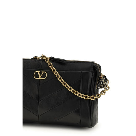 Borsa a tracolla Valentino Garavani in pelle di agnello nera Ovis Aries Aries
