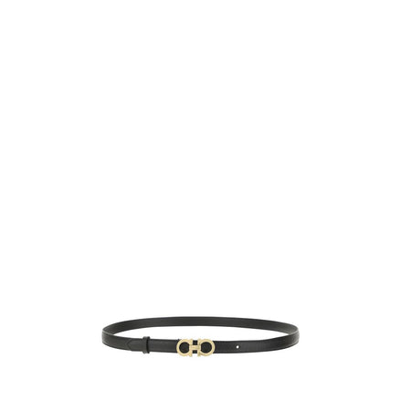 Ceinture fine Ferragamo en cuir de veau marron Bos Taurus