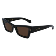 Occhiali da sole Ferragamo neri in acetato