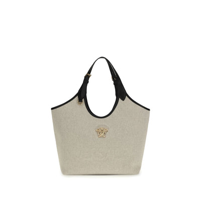 Sac à bandoulière Versace en coton beige