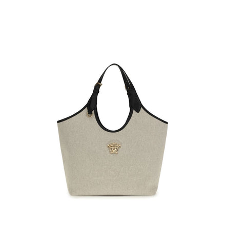 Sac à bandoulière Versace en coton beige