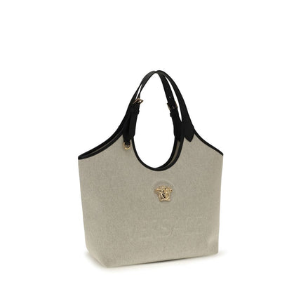 Sac à bandoulière Versace en coton beige