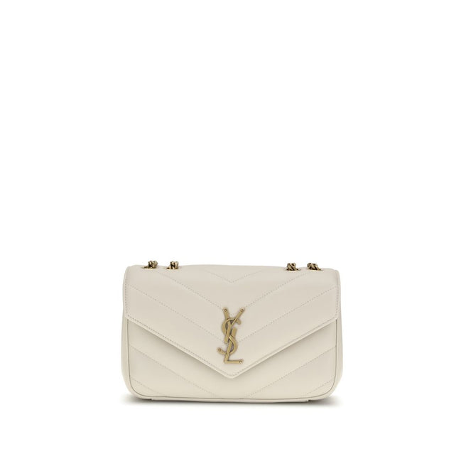 Borsa a Spalla Saint Laurent Beige in Agnello Ovis Aries Aries