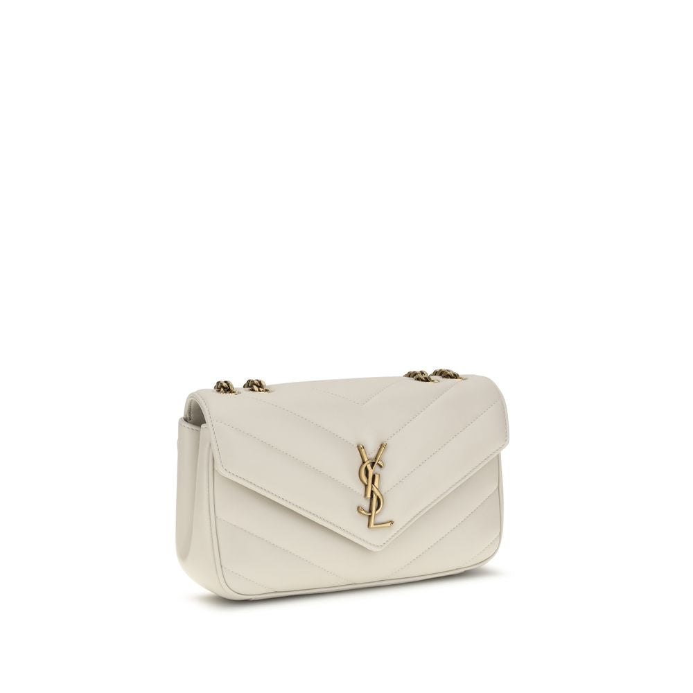 Borsa a Spalla Saint Laurent Beige in Agnello Ovis Aries Aries