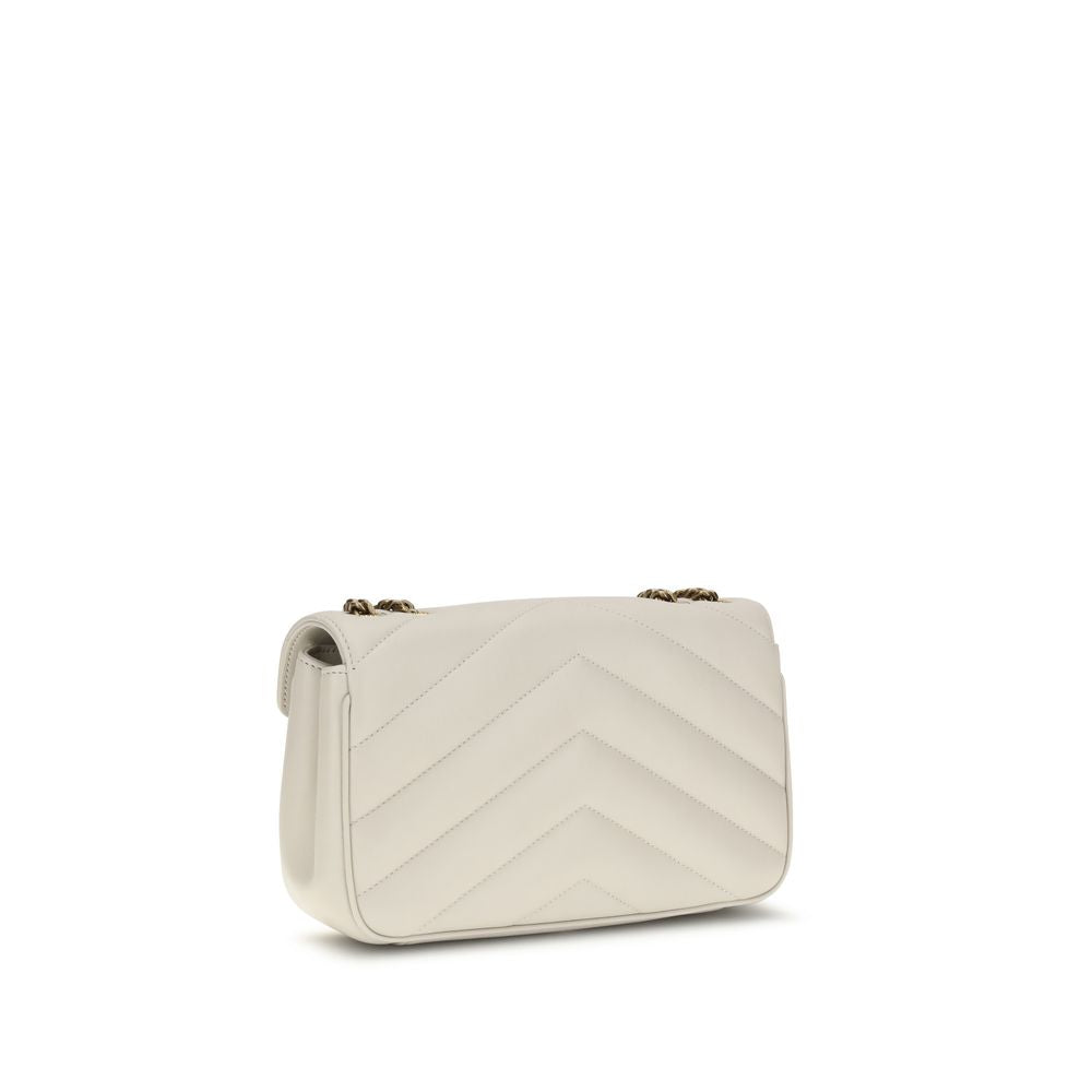 Borsa a Spalla Saint Laurent Beige in Agnello Ovis Aries Aries