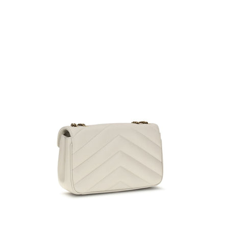 Borsa a Spalla Saint Laurent Beige in Agnello Ovis Aries Aries