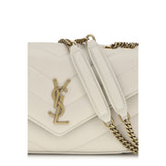 Borsa a Spalla Saint Laurent Beige in Agnello Ovis Aries Aries