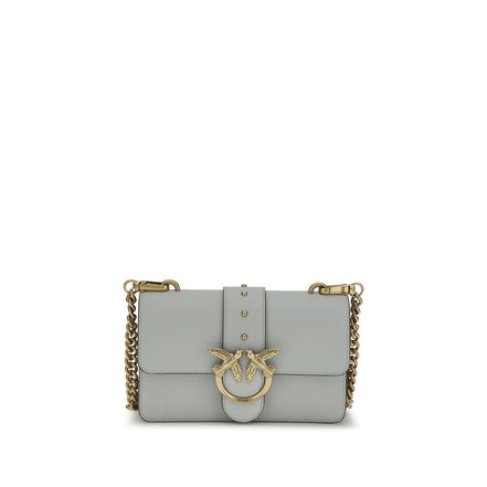 PINKO Gray Love One Small Shoulder Bag