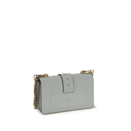 PINKO Gray Love One Small Shoulder Bag
