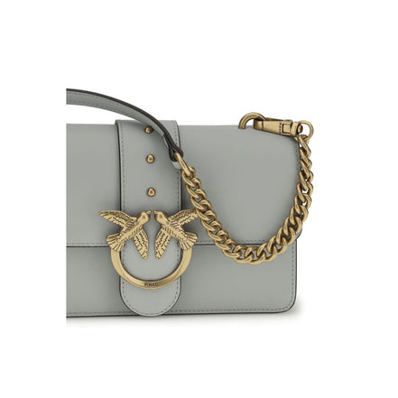 PINKO Gray Love One Small Shoulder Bag