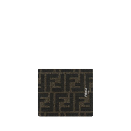 Portefeuille Fendi en cuir de veau marron Bos Taurus