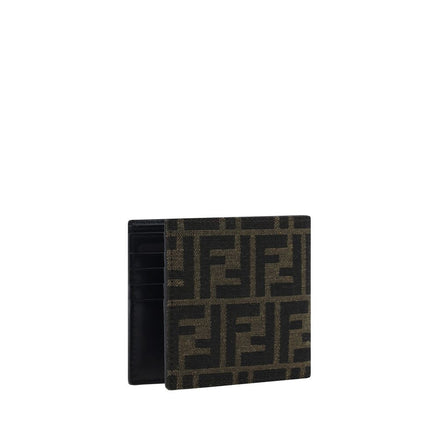 Portefeuille Fendi en cuir de veau marron Bos Taurus