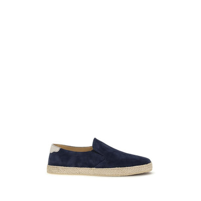 Brunello Cucinelli Blue Calf Leather Espadrilles