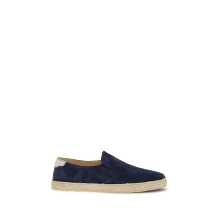 Brunello Cucinelli Blue Calf Leather Espadrilles