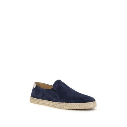 Brunello Cucinelli Blue Calf Leather Espadrilles