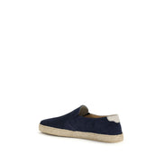 Espadrilles Brunello Cucinelli en cuir de veau bleu