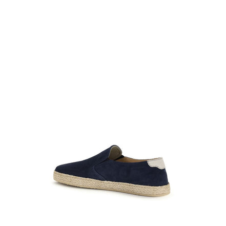 Espadrilles Brunello Cucinelli en cuir de veau bleu