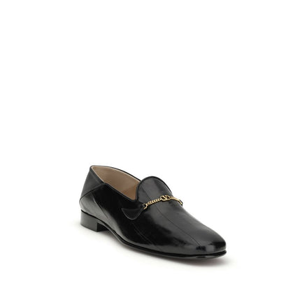 Valentino Garavani Black Calf Leather Slip-On Loafers