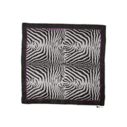Dolce & Gabbana White Black Zebra Pattern Shawl 255cm x 132cm Men's Scarf