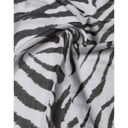 Dolce & Gabbana White Black Zebra Pattern Shawl 255cm x 132cm Men's Scarf