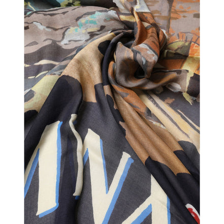 Sciarpa Uomo Dolce & Gabbana Multicolor Taormina in Modal 130cm x 130cm