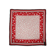 Étole carrée Dolce & Gabbana en soie à pois rouges 130cm x 130cm