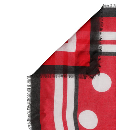 Étole carrée Dolce & Gabbana en soie à pois rouges 130cm x 130cm