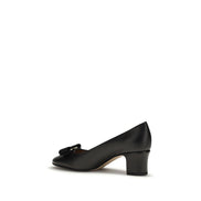 Ferragamo Black Mid Heel Pumps