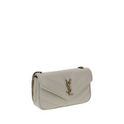 Saint Laurent White Leather Shoulder Bag