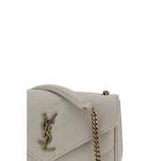 Saint Laurent White Leather Shoulder Bag
