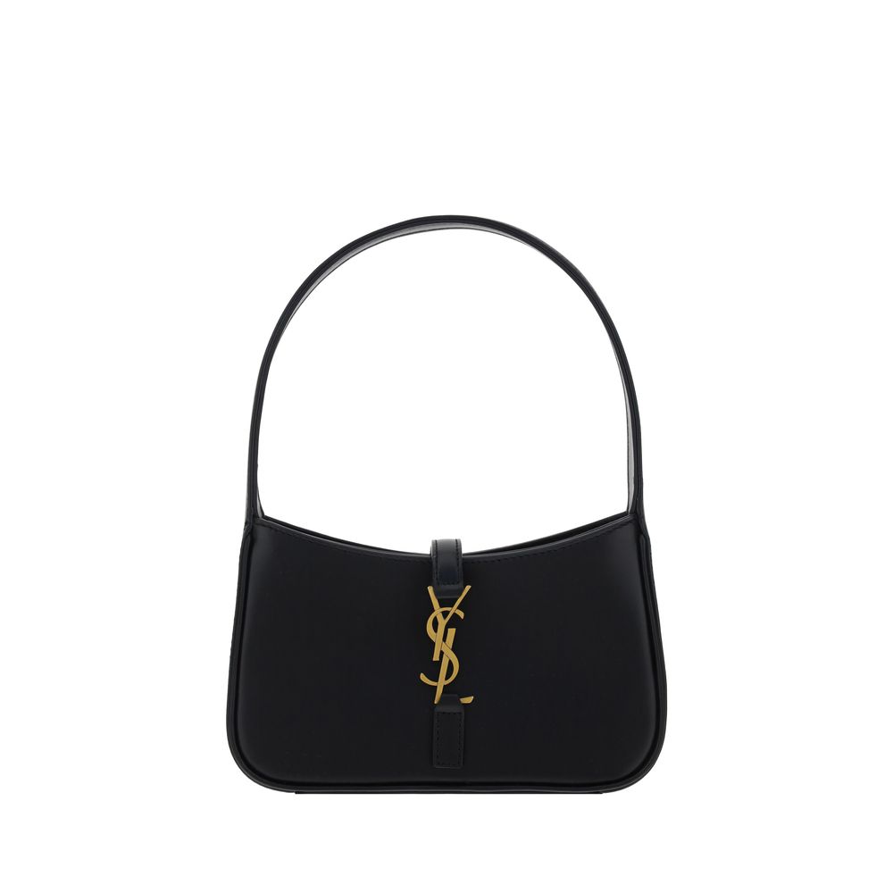 Borsa a tracolla Saint Laurent in pelle di vitello nera Bos Taurus
