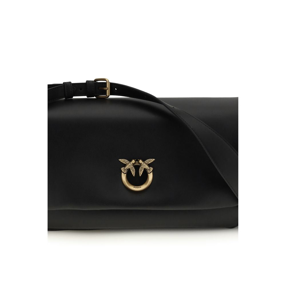 PINKO Black Baguette Soft Shoulder Bag