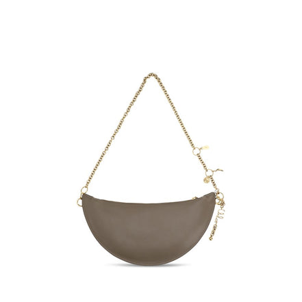 Borsa a spalla Chloé in pelle di vitello grigio Bos Taurus