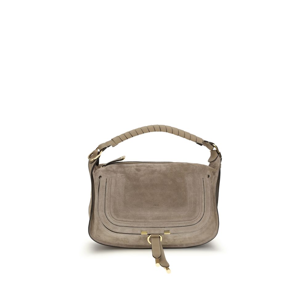 Chloé Beige Calf Leather Shoulder Bag - Marcie