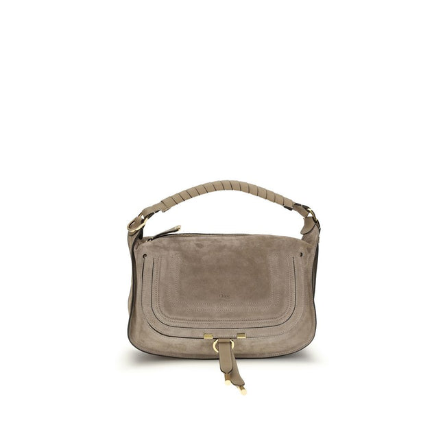 Chloé Beige Calf Leather Shoulder Bag - Marcie
