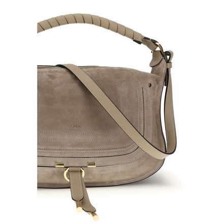 Chloé Beige Calf Leather Shoulder Bag - Marcie