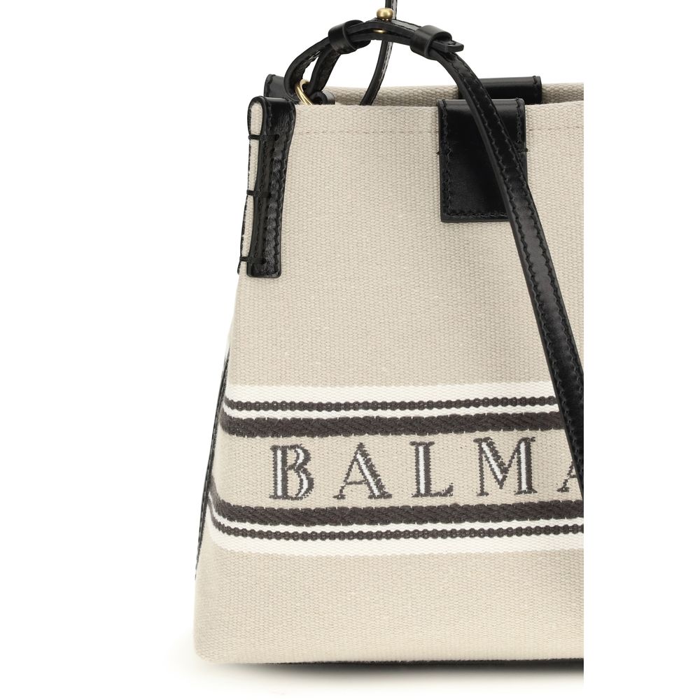 Borsa a tracolla Balmain in cotone beige
