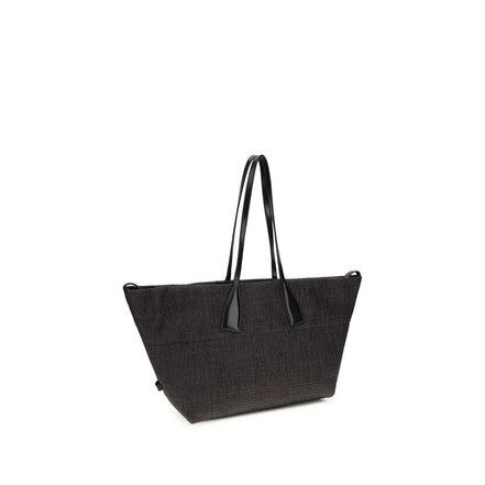 Sac porté épaule Balmain en raphia noir