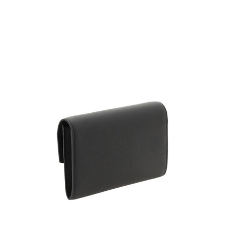 Borsa Pochette Saint Laurent Nera in Pelle di Vitello Bos Taurus