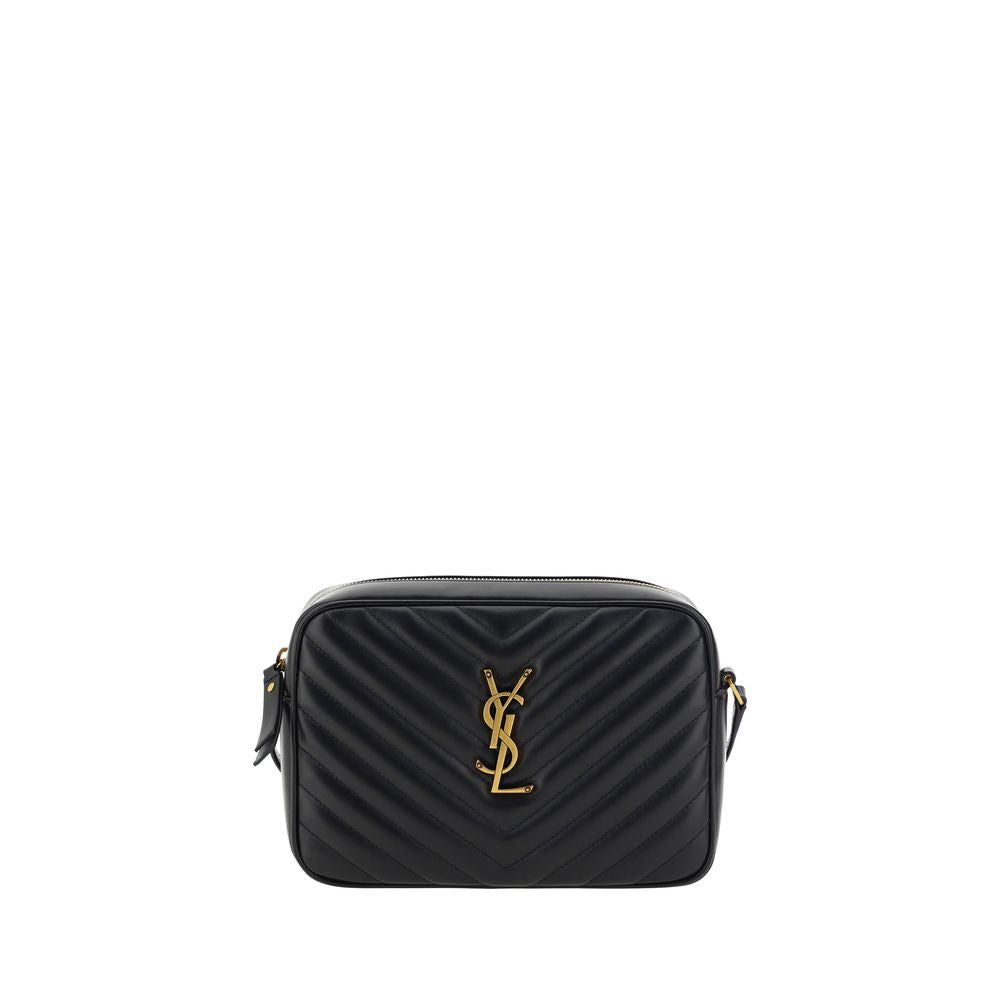 Borsa a tracolla Saint Laurent in pelle di vitello nera Bos Taurus