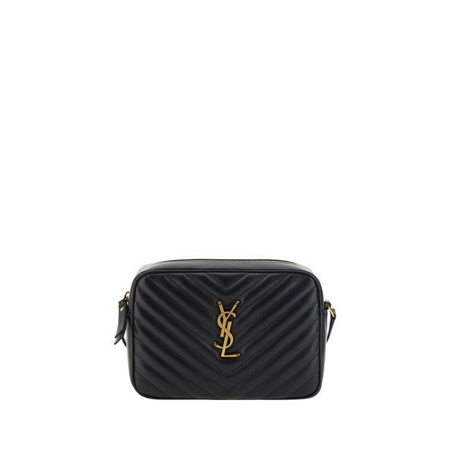 Borsa a tracolla Saint Laurent in pelle di vitello nera Bos Taurus