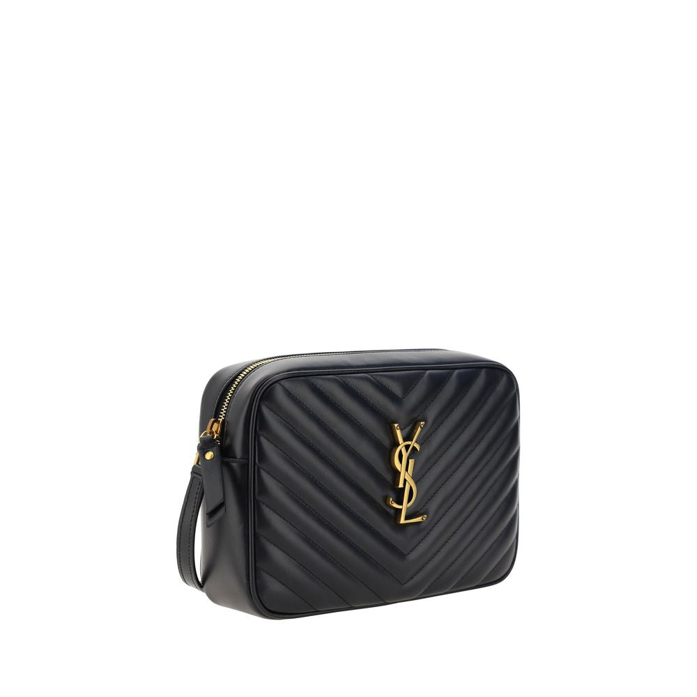 Borsa a tracolla Saint Laurent in pelle di vitello nera Bos Taurus